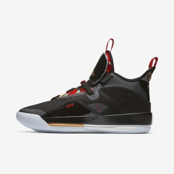 Nike Air Jordan XXXIII - Basketsko - Sort/Hvide/Rød/Metal Guld | DK-63057